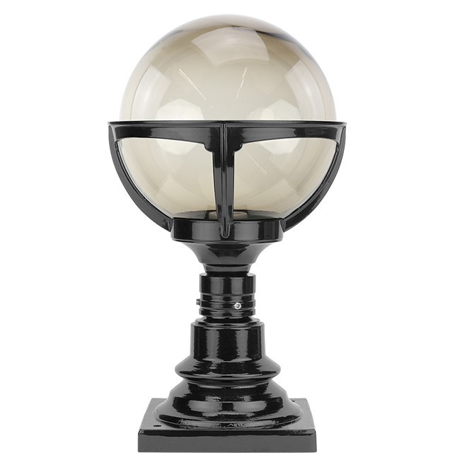 Buitenverlichting Nostalgisch Klassiek Bollamp Asten Bol Rookglas - 45 cm